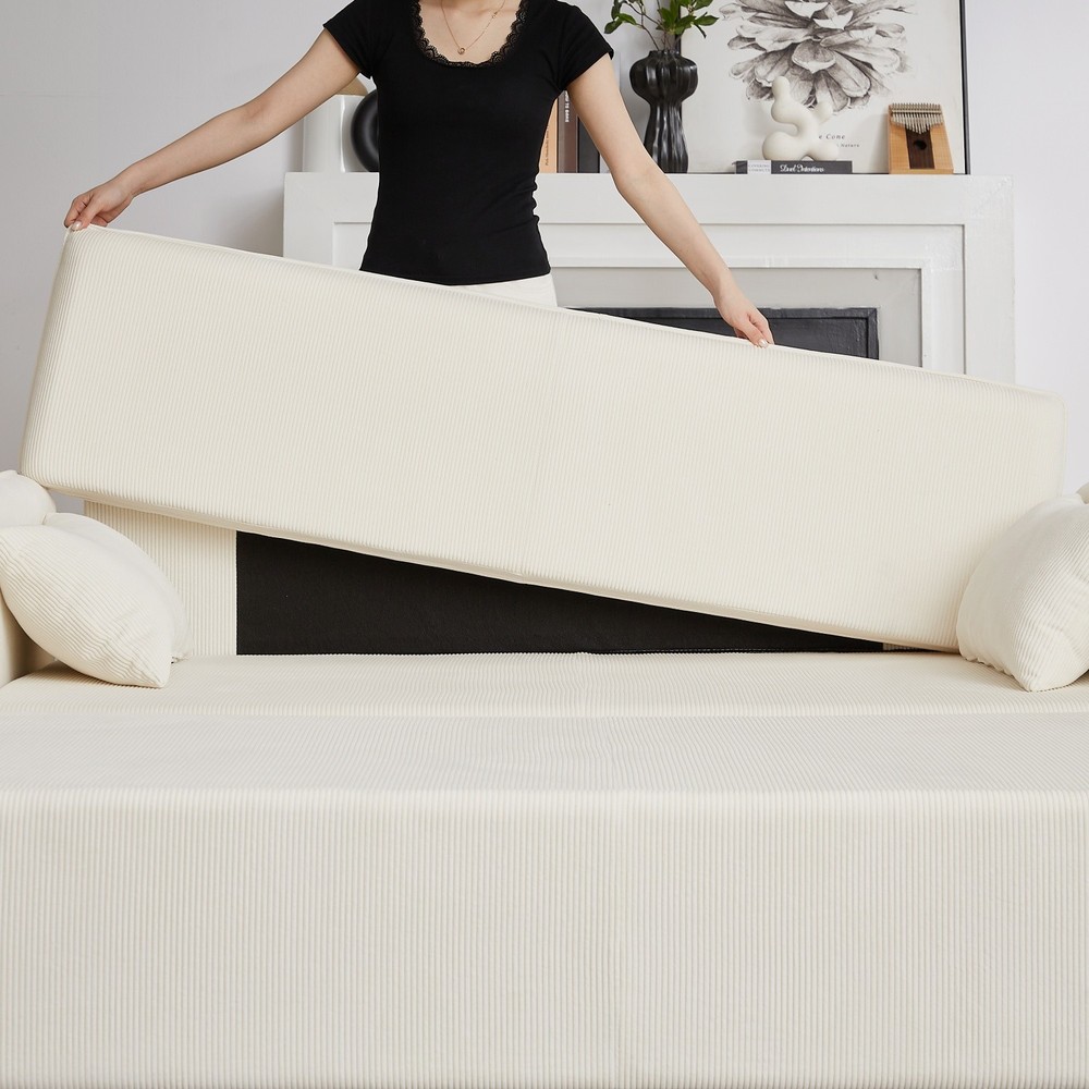 Convertible Sofa Bed 3 in 1 Multi-Function Folding Sleeper Sofa Bed with Pillows