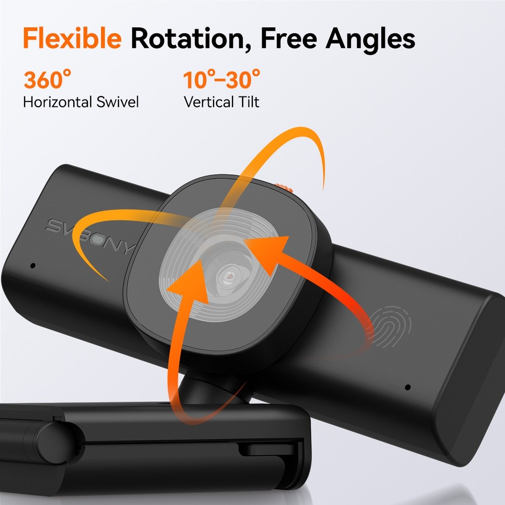 SVBONY 2K Web Cam for PC Computer Camera W/ Low-Light 3D Noise Reduction USB A-C