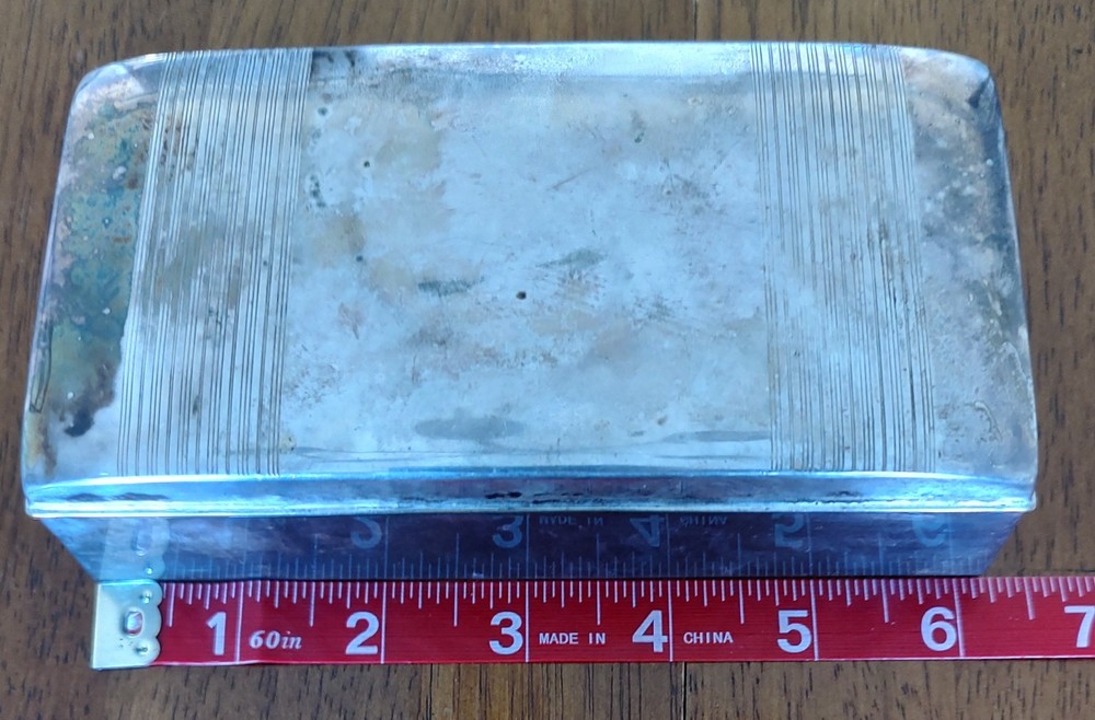 Poole & Co 1899 Silver Box with wood inserts
