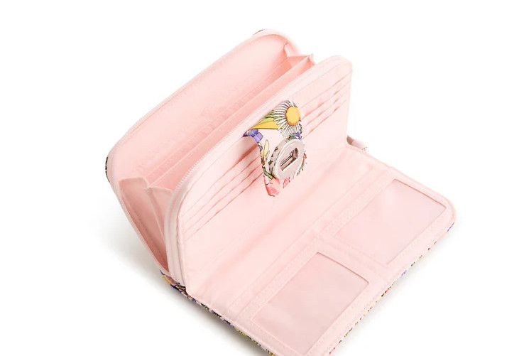 Vera Bradley Essential Turnlock Wallet, Coastal Wildflowers