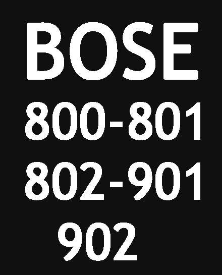 Save $$ BOSE 800 801 802 901 902 Precision SETUP DATA custom for your EQUALIZER