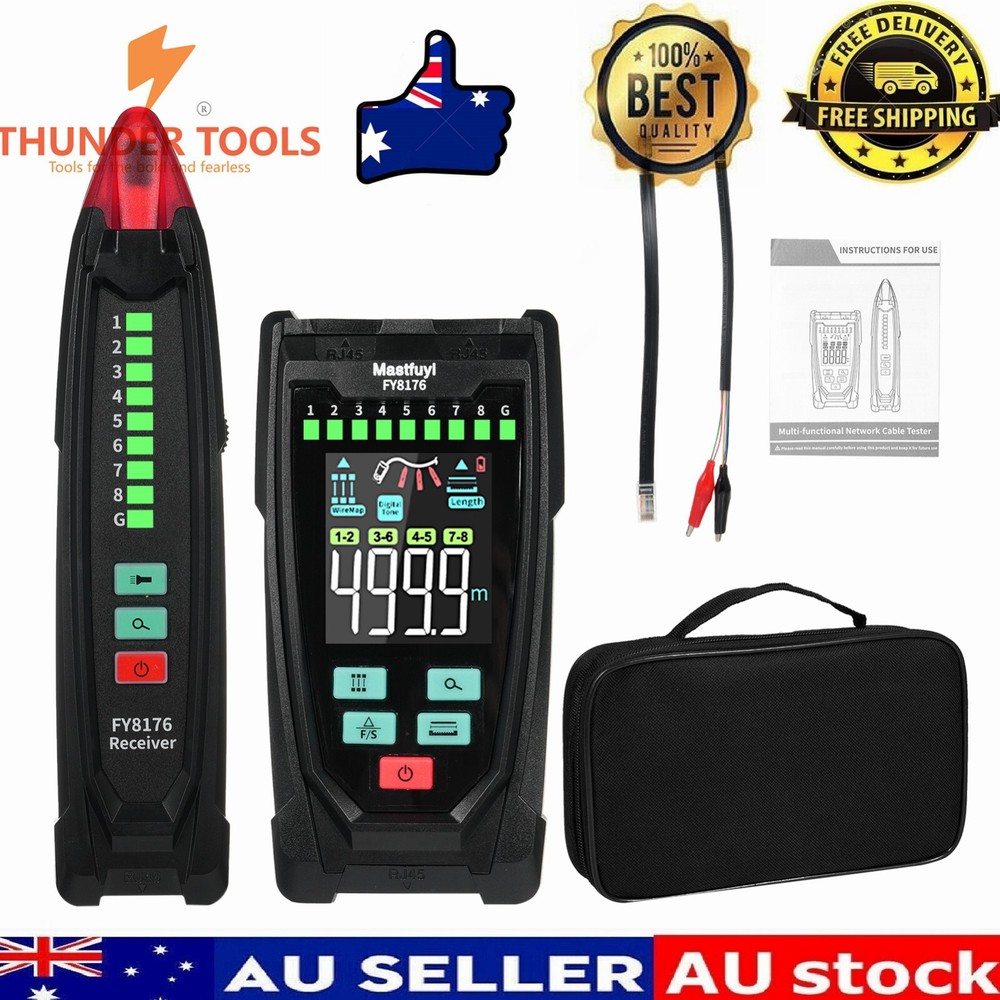 Thunder Tools Mastfuyi FY8176 Network Cable Tester, Ethernet Cable Tester