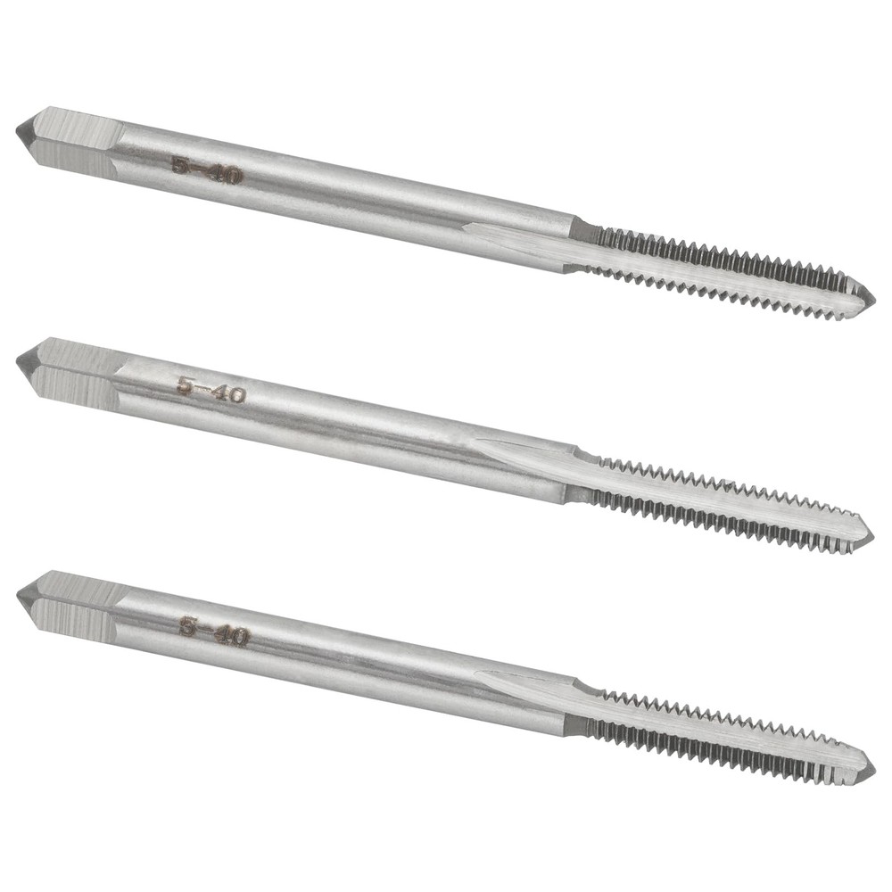 Hand Tap 5 40 UNC Right Hand Threading Metalworking Tool 3 PCS