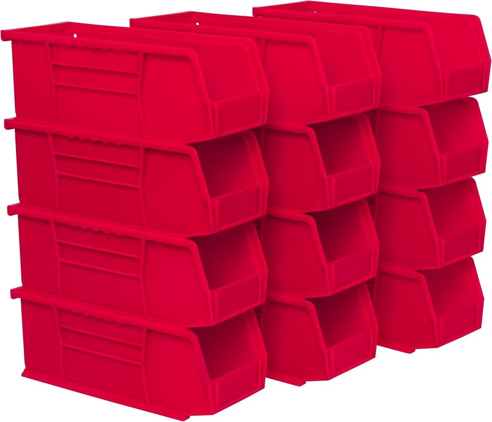 30224 AkroBins Plastic Storage Bins, Space-Saving Stackable Bins for Garage, Pan