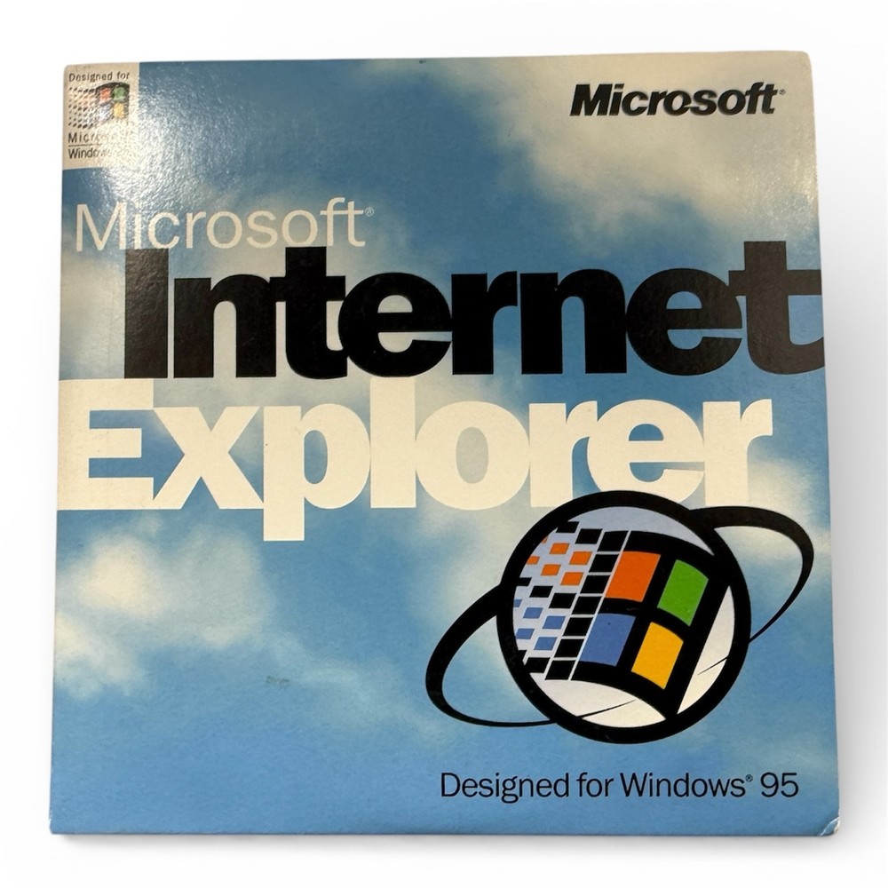 Vintage Microsoft Internet Explorer 2.0 Windows 95 CD-ROM Original Disc + Sleeve