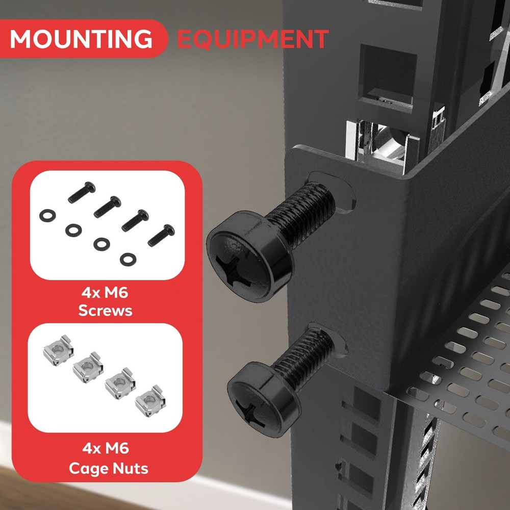Pyle 10-Pack 1U Server Rack Shelf - Universal Device Server Rack Mounting Tray