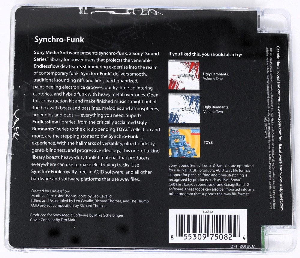 Sony Sound Series Synchro-Funk Loops Sound/Sample Library/Sampling CD