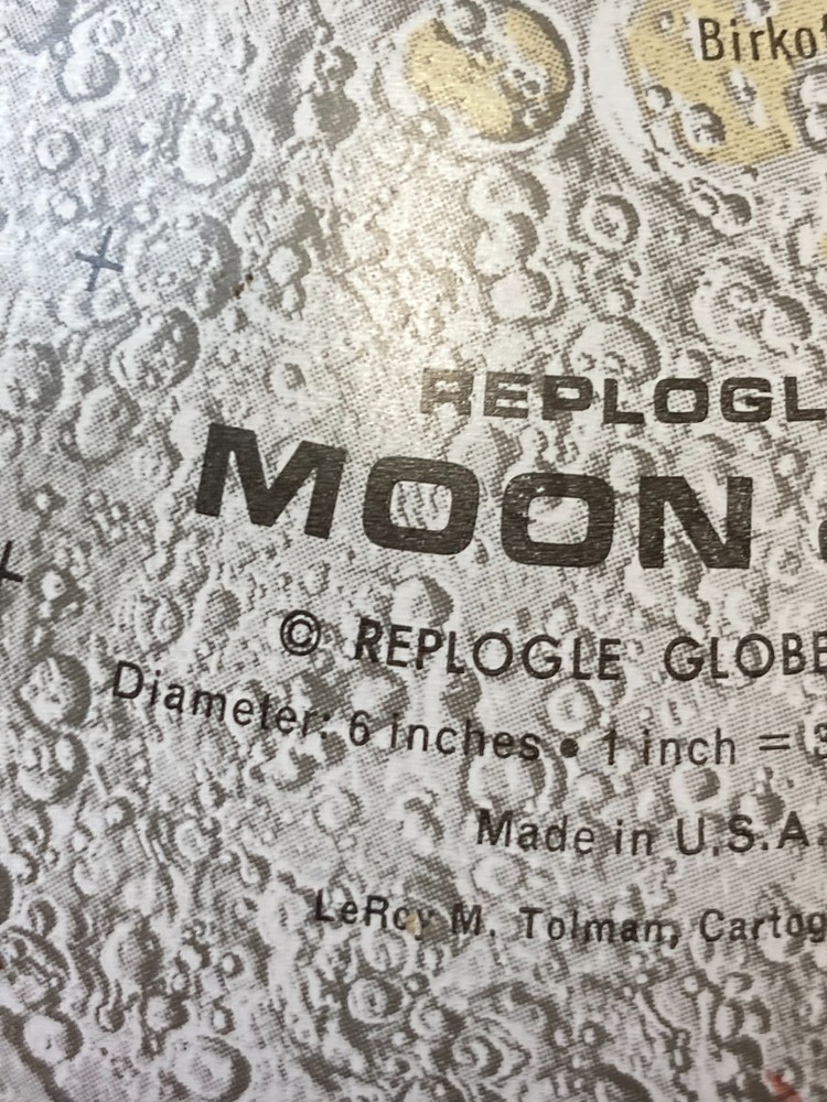 Vintage Replogle Moon Globe 6 inch