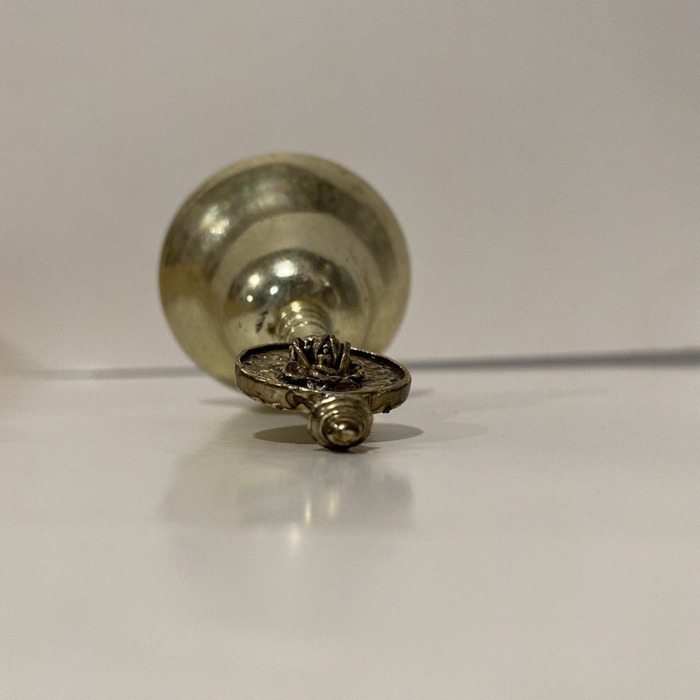 Cross And Rose Vintage Gold Solid Bell Small