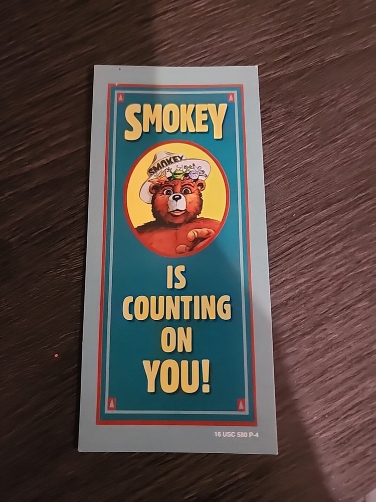 Vintage Smokey The Bear Bookmark