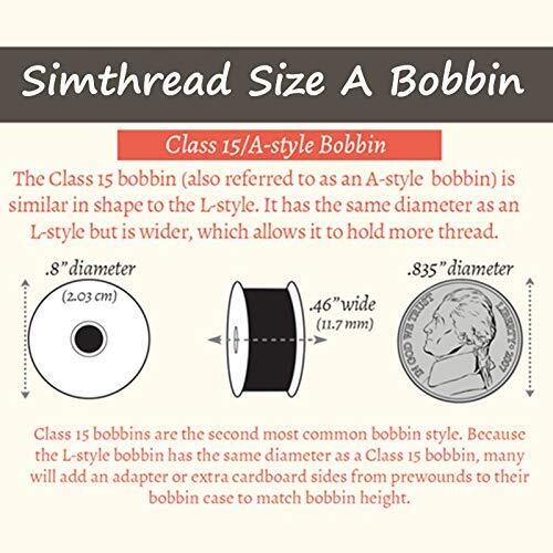 144pcs Embroidery Pre-Wound Bobbins Thread Class 15 A Size SA156 Polyester Wh...
