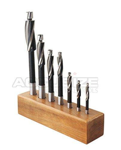 Accusize Industrial Tools H.S.S. Solid Cap Screw Counterbore Set, 3 Flute,