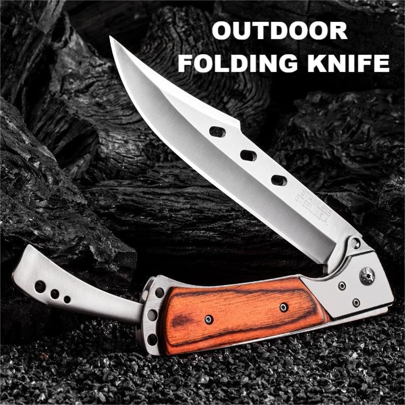 Long Blade Pocket Folding Knife - Sharp Survival Work Knives-Foldable 1 Knife