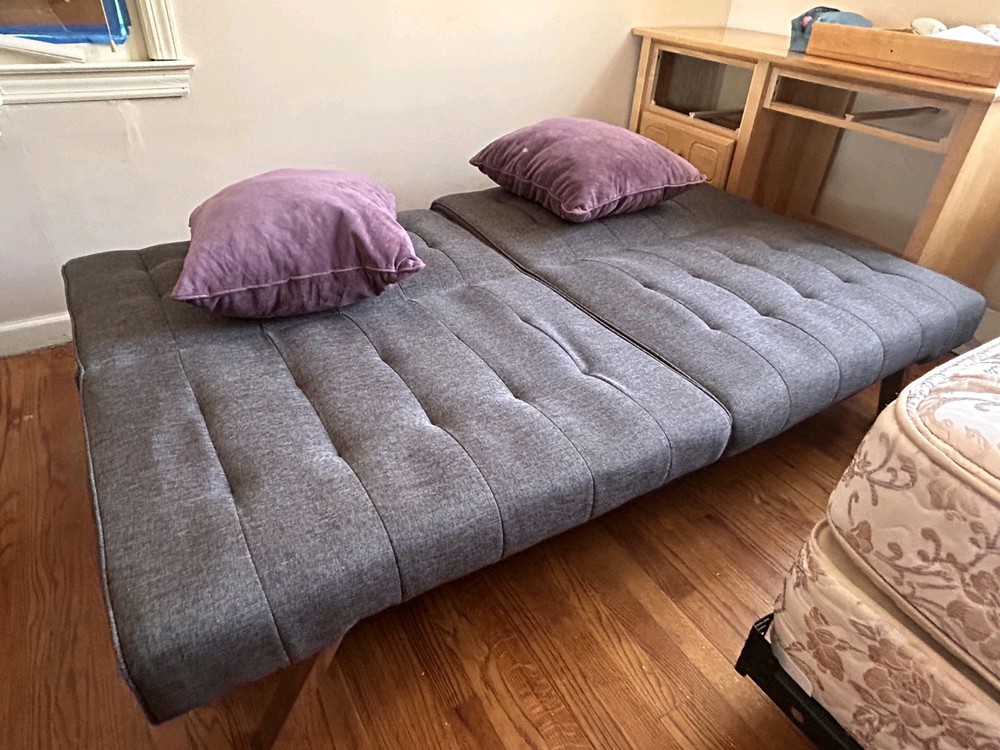 Grey Couch with 2 side pillows