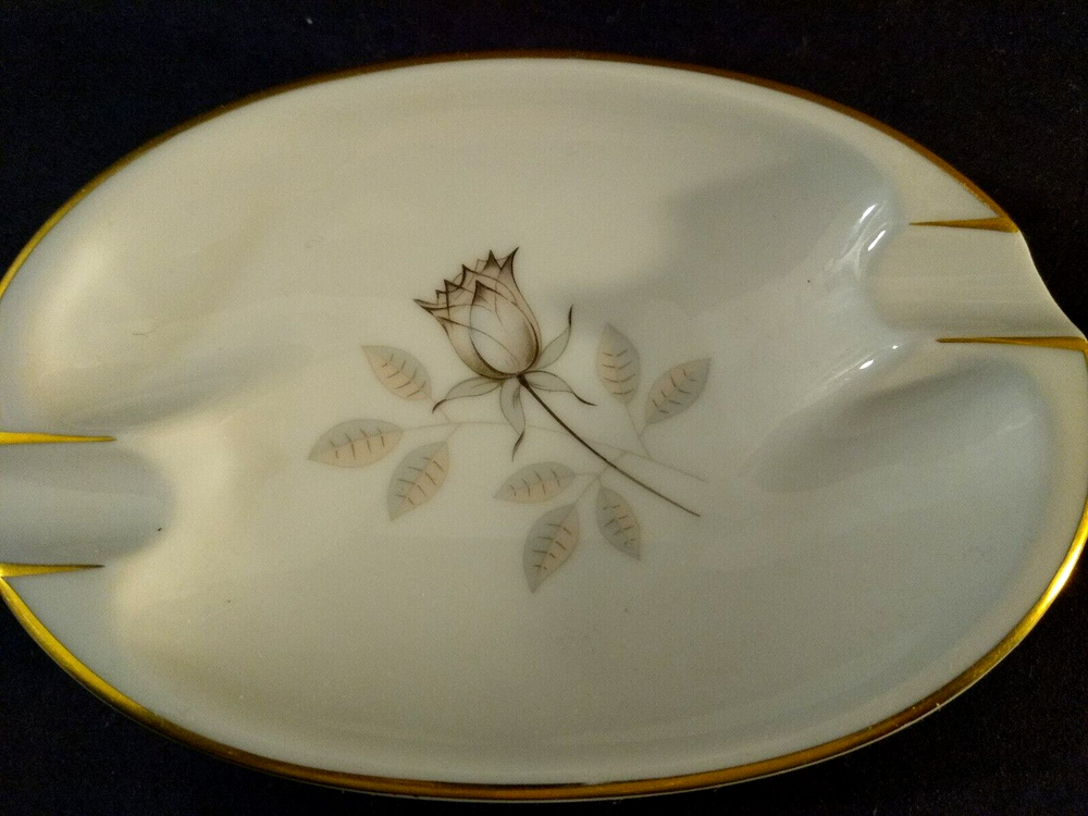 Rosenthal Rose theme oval ashtray