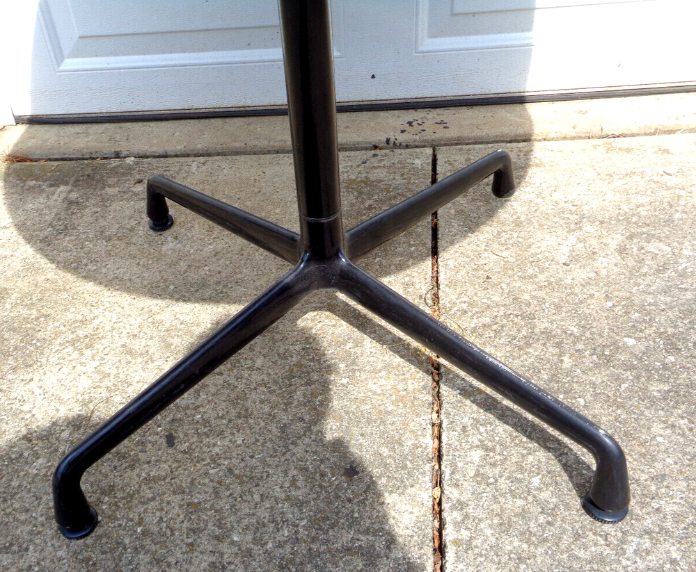 36" ROUND SIGNED HERMAN MILLER EAMES BISTRO TABLE, HAVE 4 AVAILABLE...