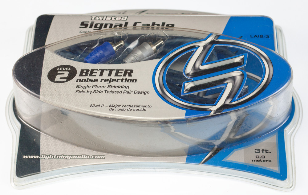 Lightning Audio RCA Twisted Signal Cable 3ft OFC copper