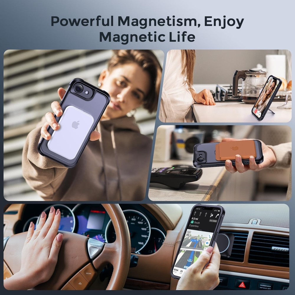 MOCCA for iPhone 17e Case & iPhone 16e Case with Magnetic Invisible Stand [Full