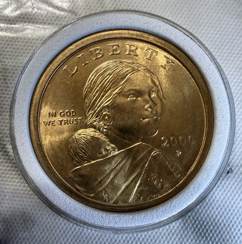 2000 P Sacajawea Dollar Very Nice PL P Error & Wounded Eagle
