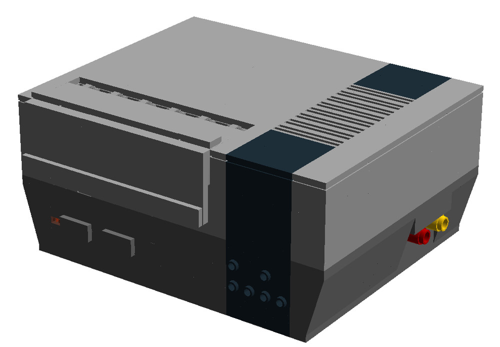 NES Lego-Compatible Raspberry Pi Case (307 Bricks) + 2 Controllers