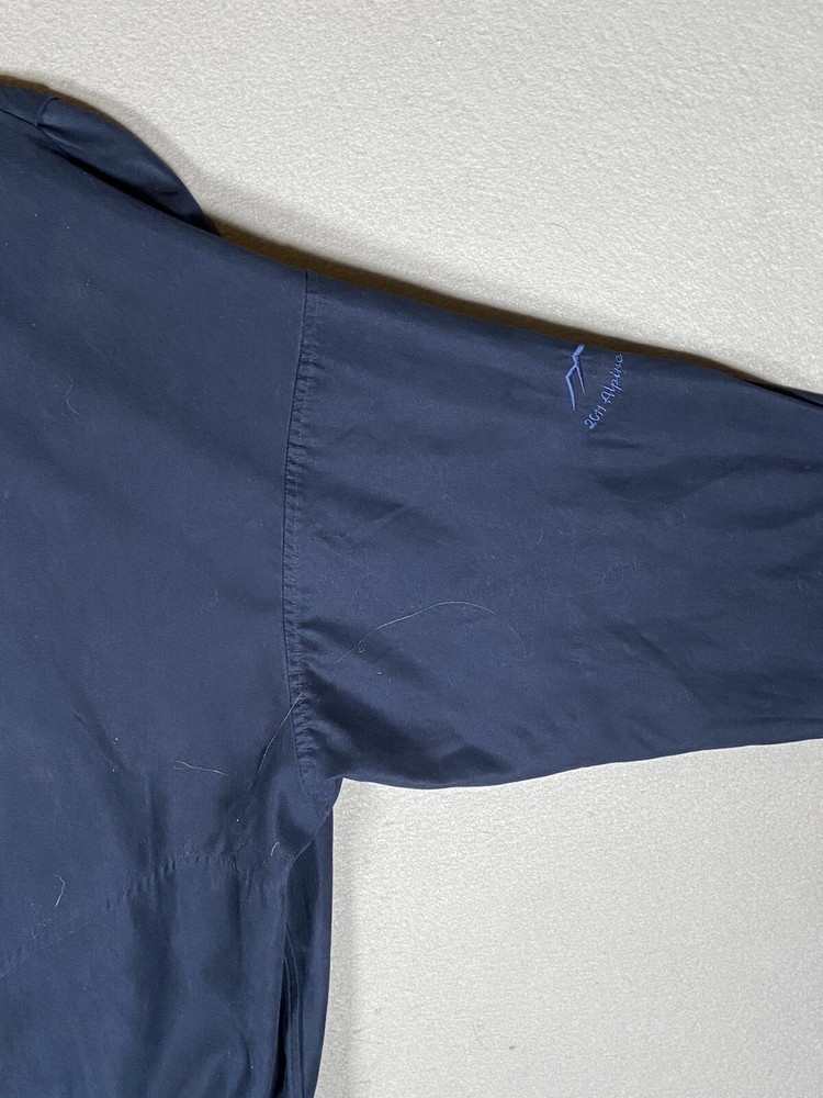 Zero Restriction Blue L/S Microfiber Poly 1/4 Zip Pullover Golf Windbreaker L