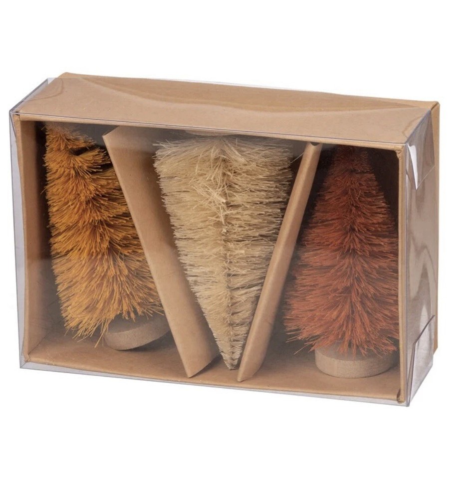 Multicolored Bottle Brush Fall Tree Set