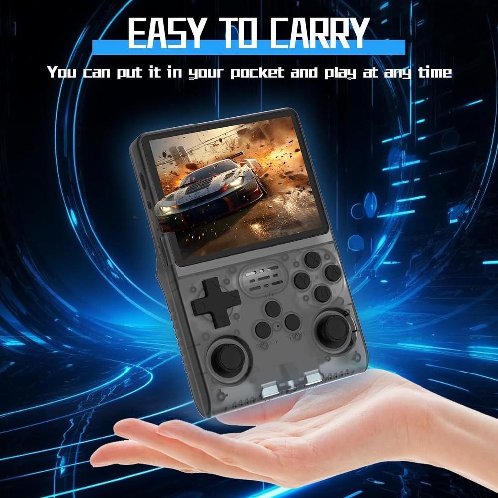 R36S Retro Handheld Video Game Console Linux 3.5" IPS Screen 64GB 15000+game