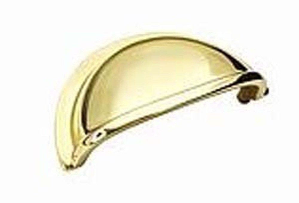 3" Avante Cup Pull Polished Lacquer Solid Brass