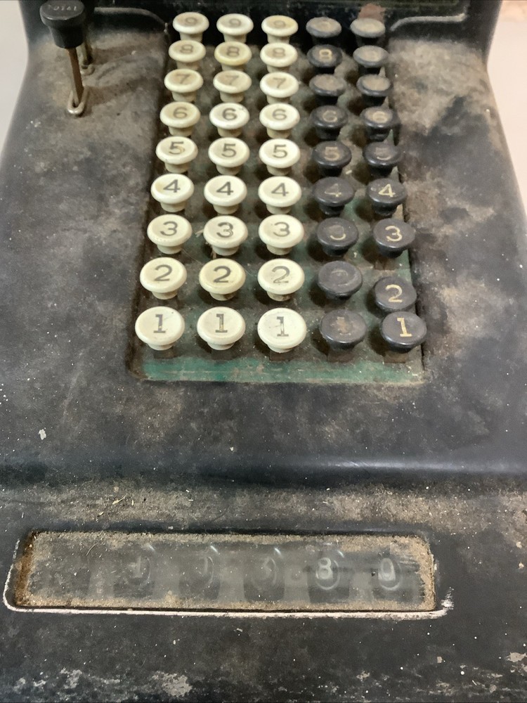 Antique Burroughs Adding Machine. Untested. For Parts Or Repair.