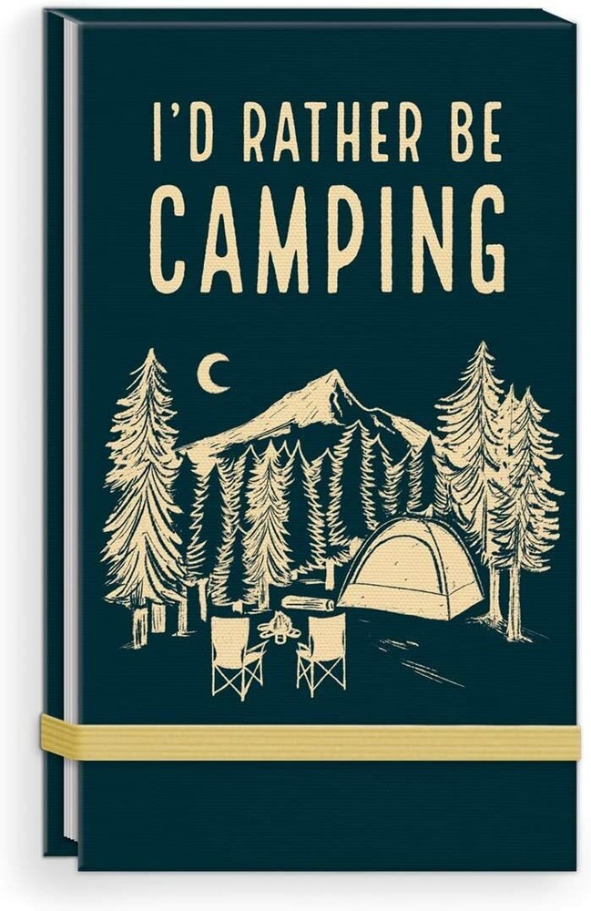 Punch Studio E1 Molly & Rex I’d Rather Be Camping Linen Top Bound List Pad 36611