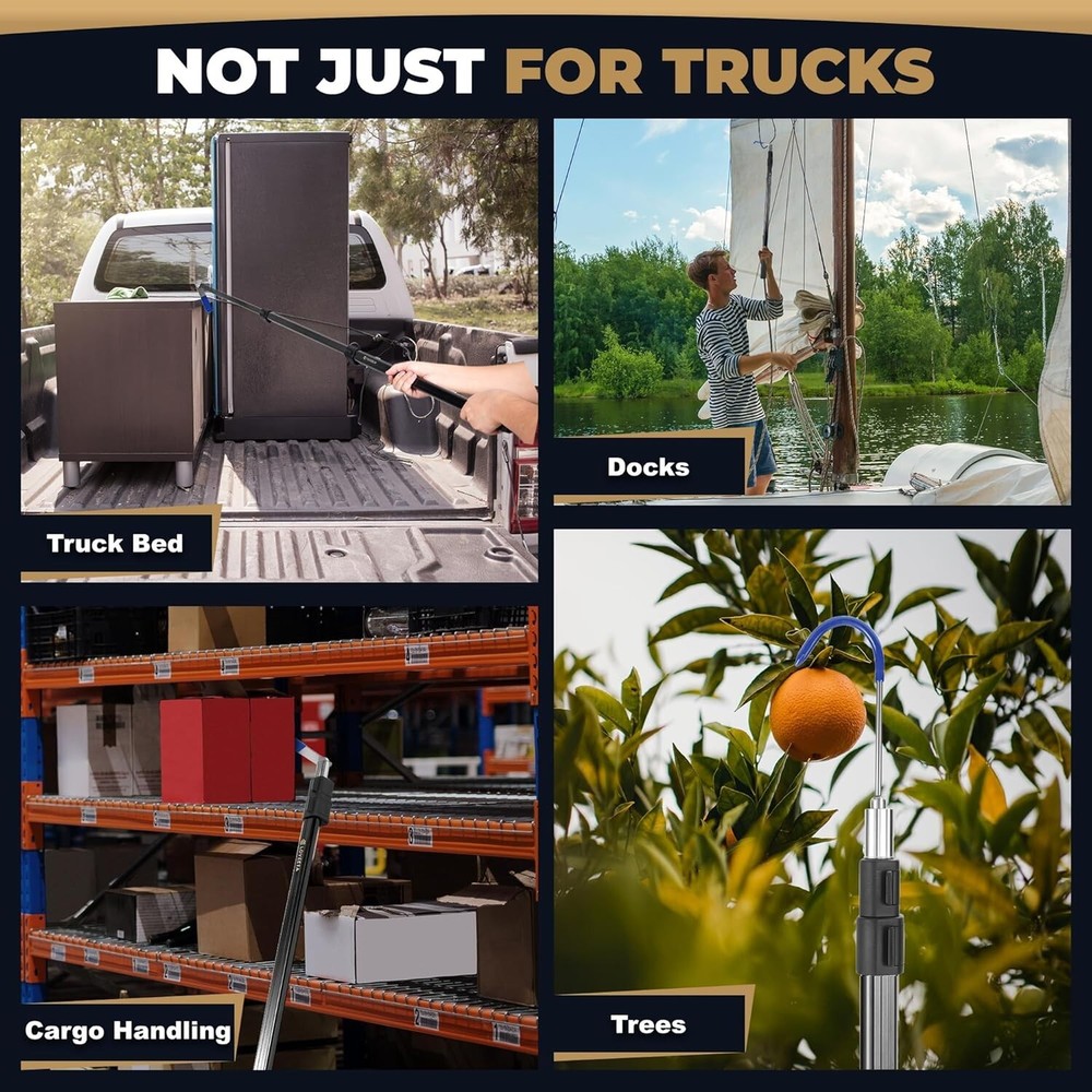Magnetically Mounted Cargo Grabber Extendable Tool Truck Bed Accessories