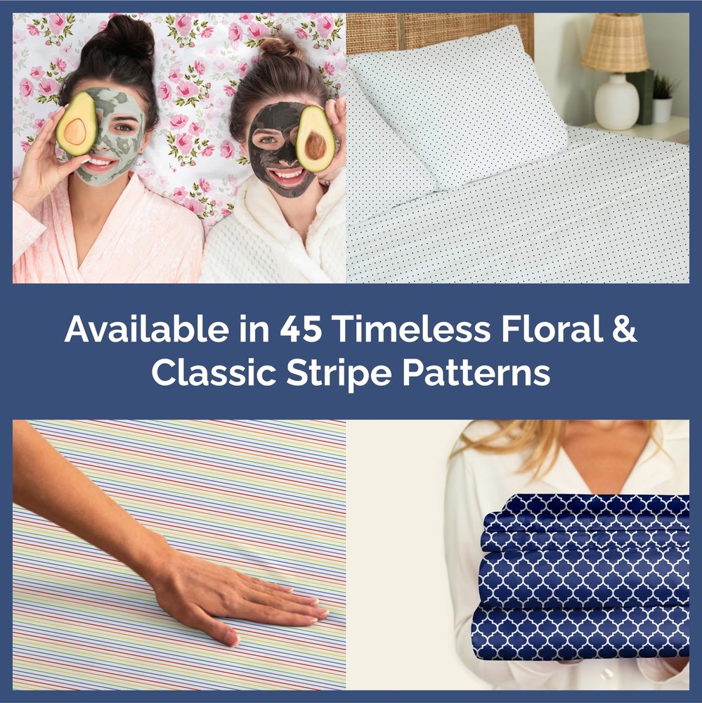 Striped Sheets - Blue & White Striped Sheets - 1 Flat & 1 Fitted & 2 Pillowca...