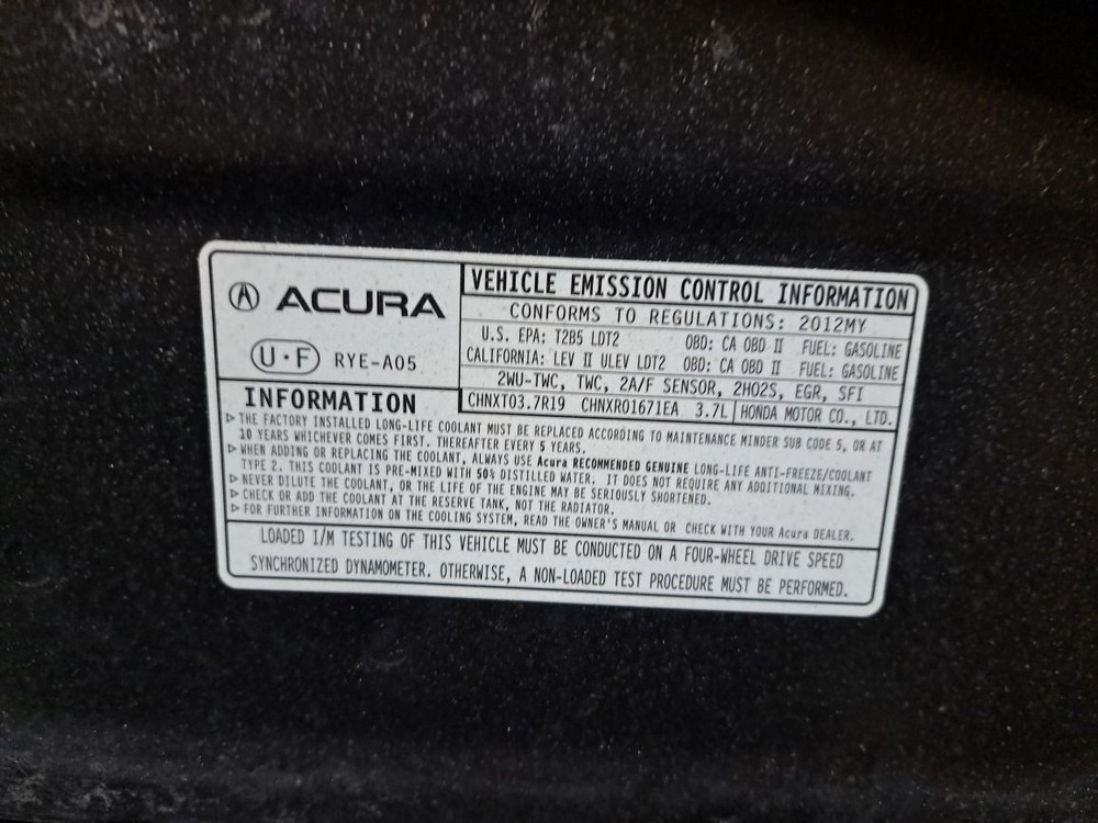 2012 Mdx Message Center Sku#4313517