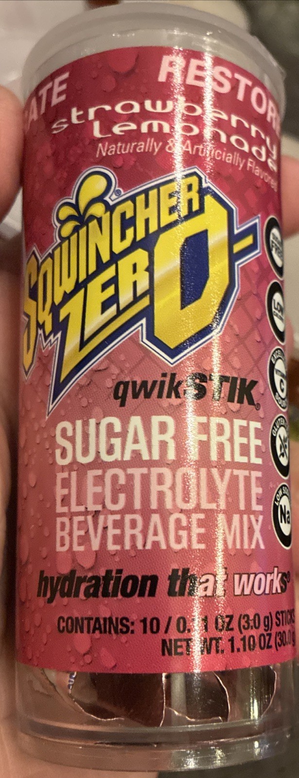 Sqwincher Zero, Sugar Free Sports Drink Mix Quik Stik 200 ct Assorted Flavors