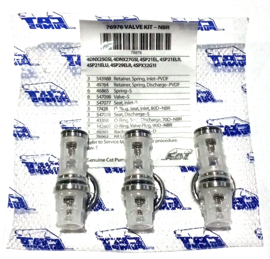 76976 VALVE KIT FOR CAT PUMP 4DNX,4SPX,4SP,4PPX, RSPX, 4SP PRESSURE WASHER