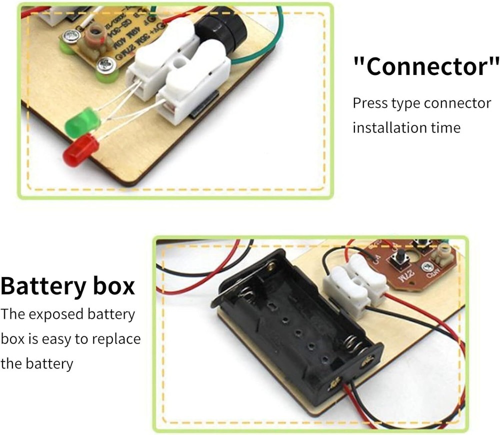 Kits-Learn Morse Code,a Telegraph MachineElectric Circuit Experiment(No Battery)