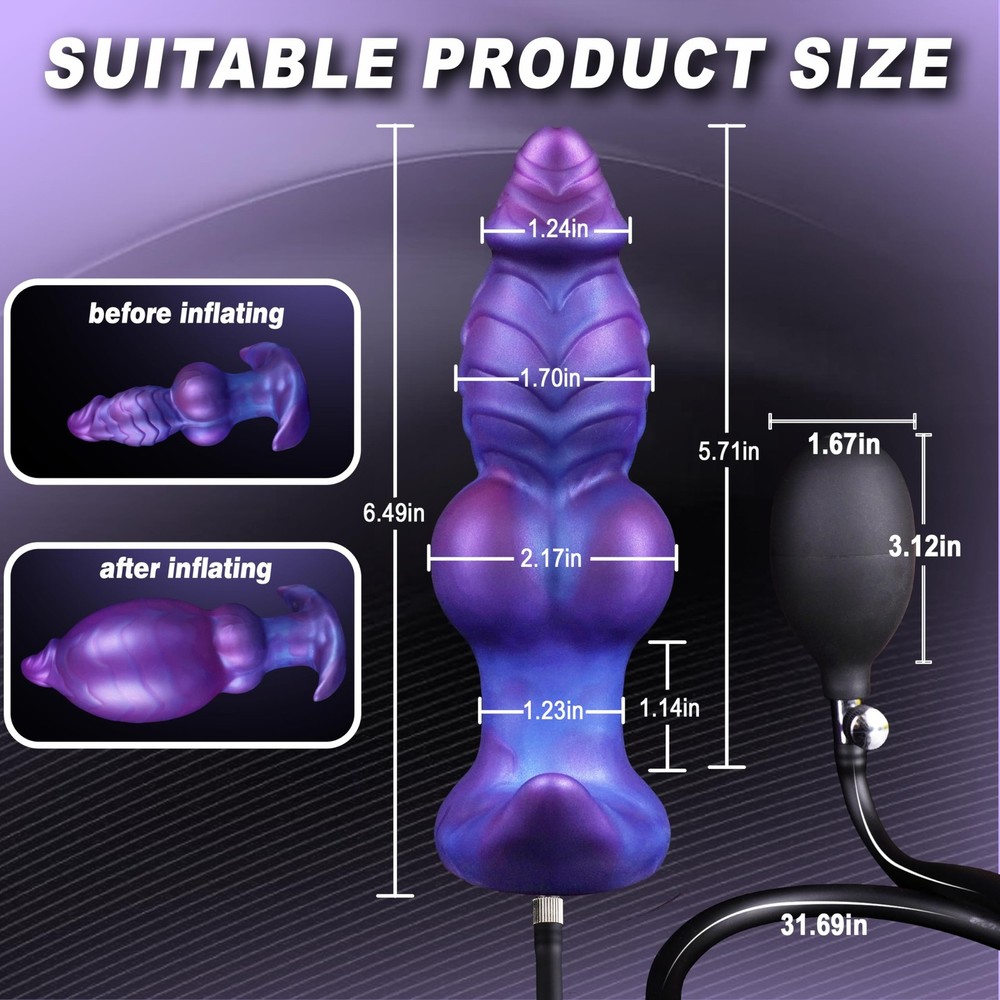 Inflatable Butt Plug Large Butt Plug, Inflatable Dildo Knot Plugs XL Buttplug...
