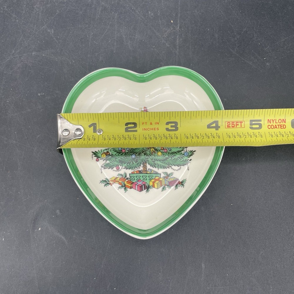 Spode Christmas Tree Heart shaped Dish w Box