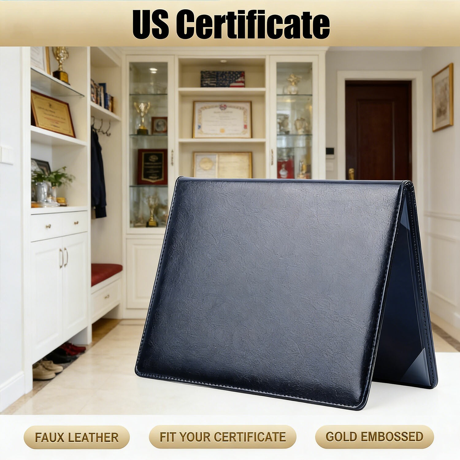 USA Citizenship Certificate Holder - US Citizenship Gifts - PU Naturalization