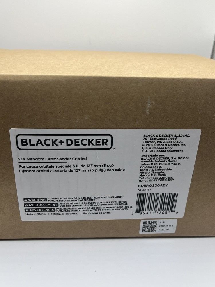 Beyond by BLACK+DECKER Random Orbit Sander, 5-Inch, 2.4-Amp (BDERO200AEV)