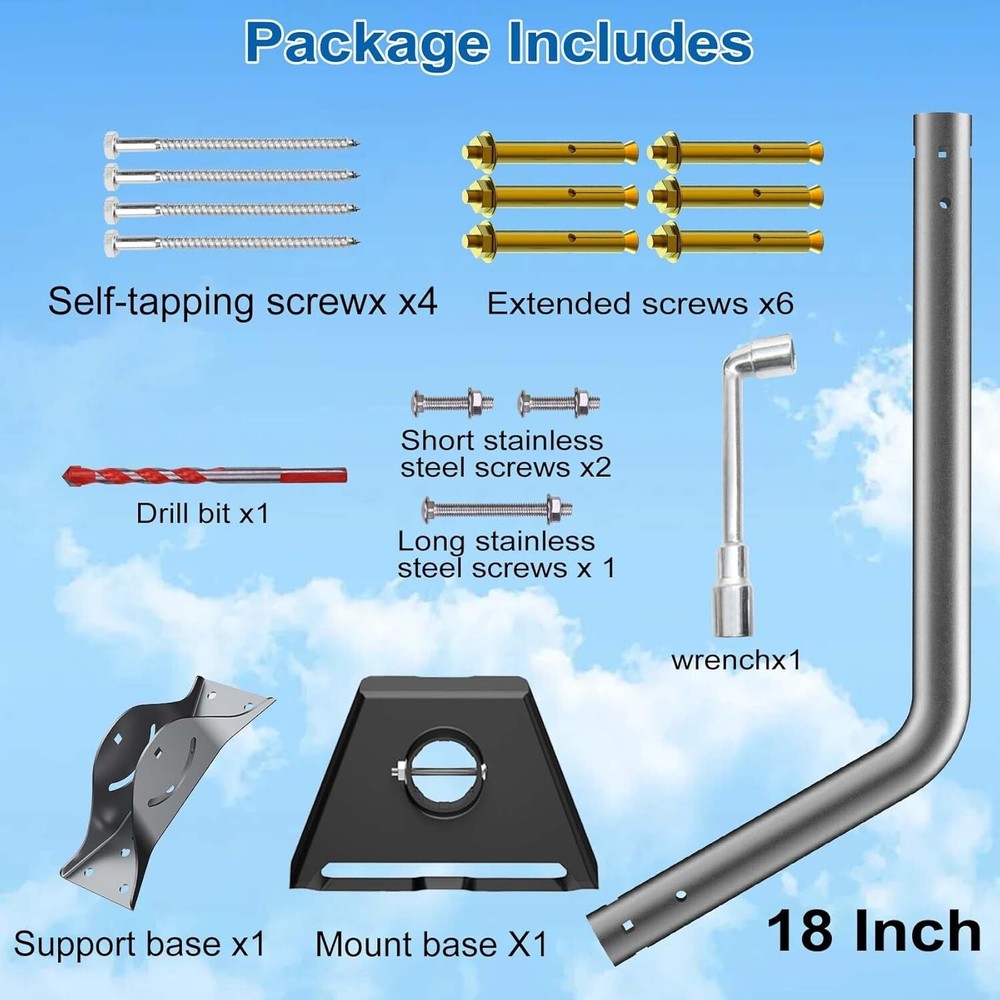 Solid and Adjustable Starlink Mount: Wall/Roof Compatible with Accessories