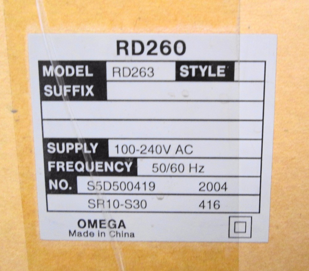 Omega RD263 RD260 Series Programmable Chart Recorder 3 Inputs 100mm Continuous