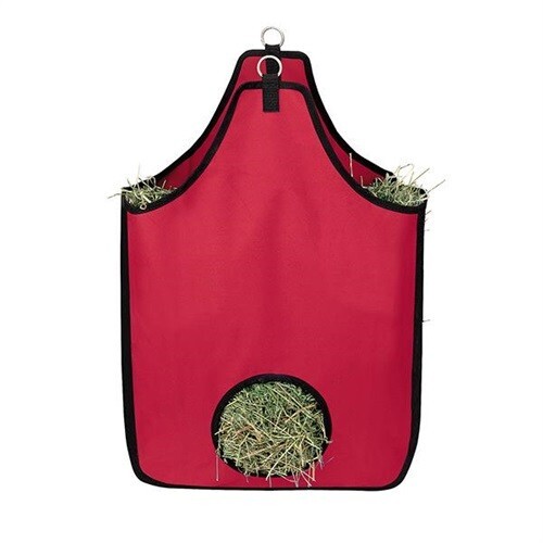 weaver hay bag with mesh sides red