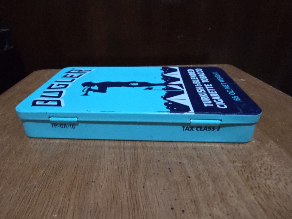 Vintage Bugler Cigarette Empty Tin Can