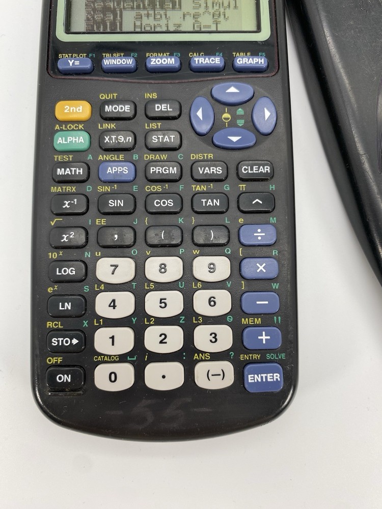 Texas Instruments TI-83 Plus Graphing Calculator Black Cover Working Students