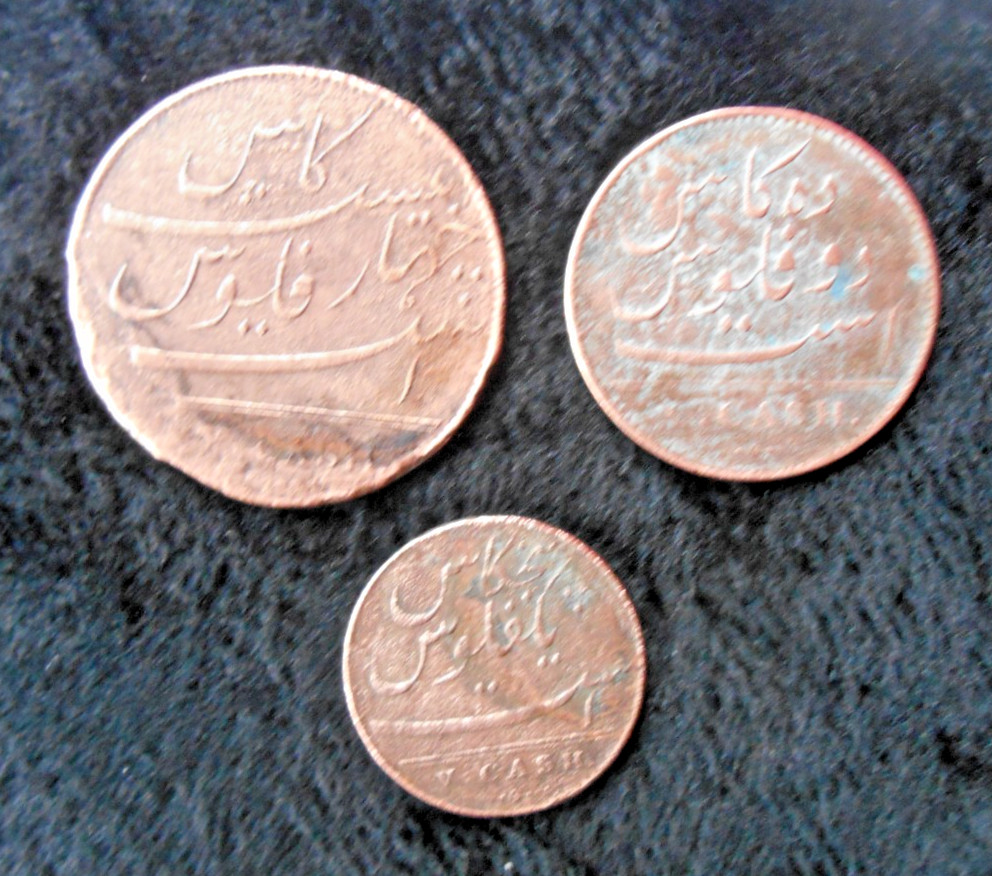 Shipwreck TREASURE coins HINDOSTAN wreck 1803 EAST INDIA Co SHIP 20+10+5 cash !