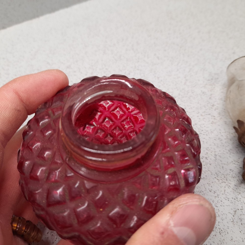 Oil lamp- With Wick. Missing a pedestal/ base