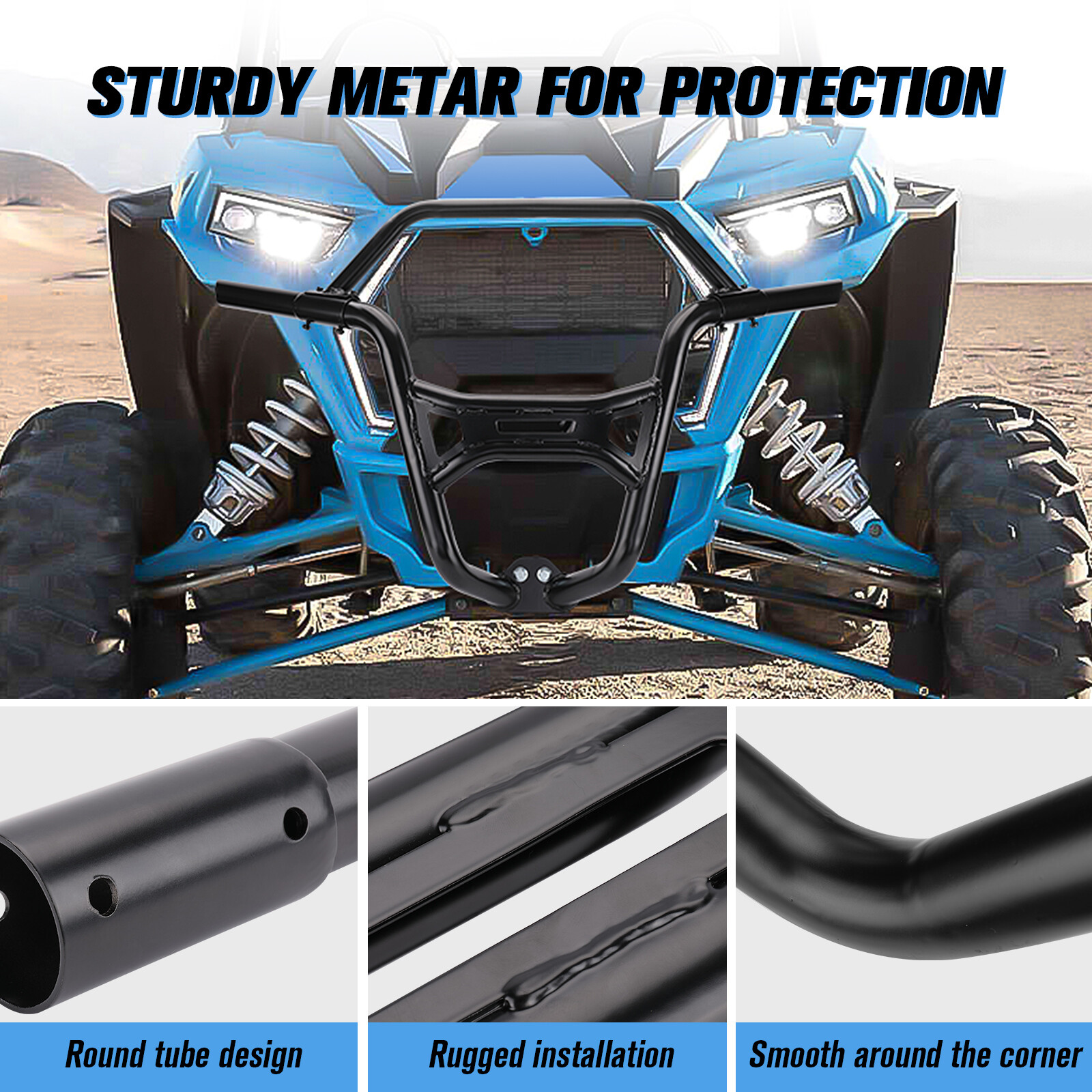 Heavy Duty Front Bumper Guard For 2019-2023 Polaris RZR XP 1000 / XP 4 Turbo