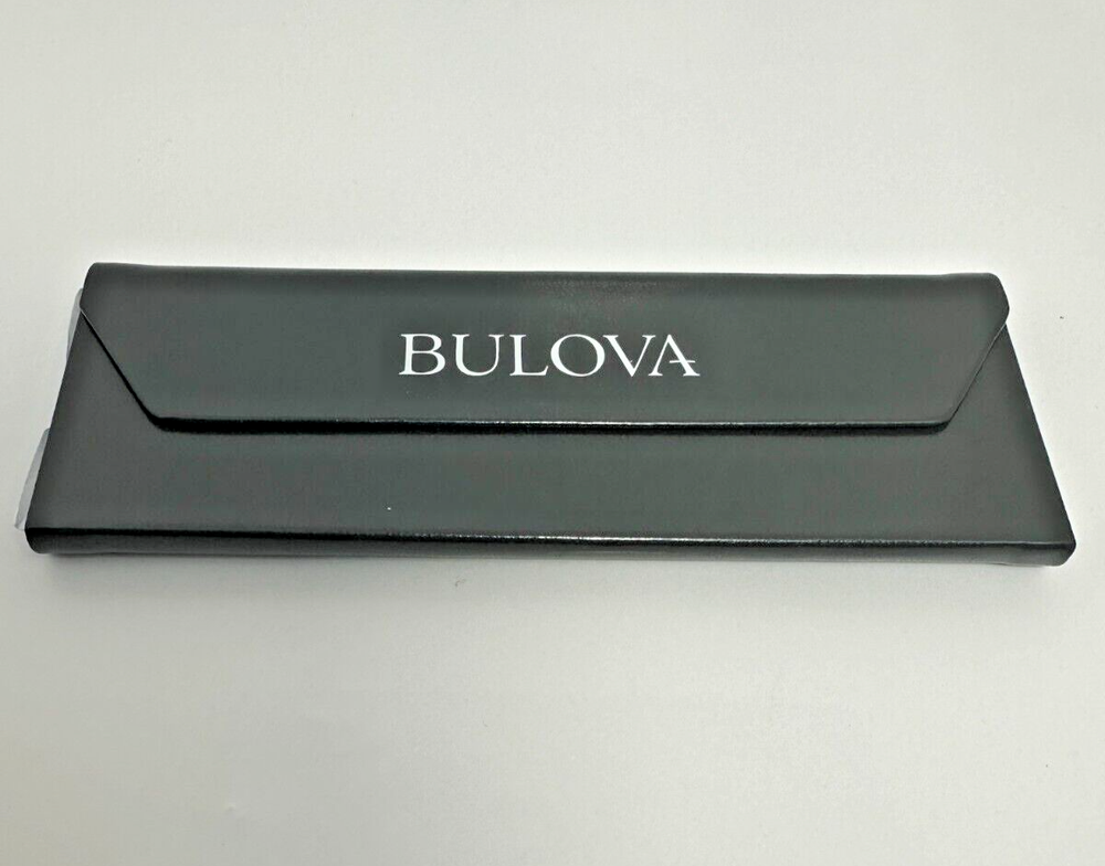 BULOVA Folding Collapsible Eyeglasses Hard Shell Case - Gray