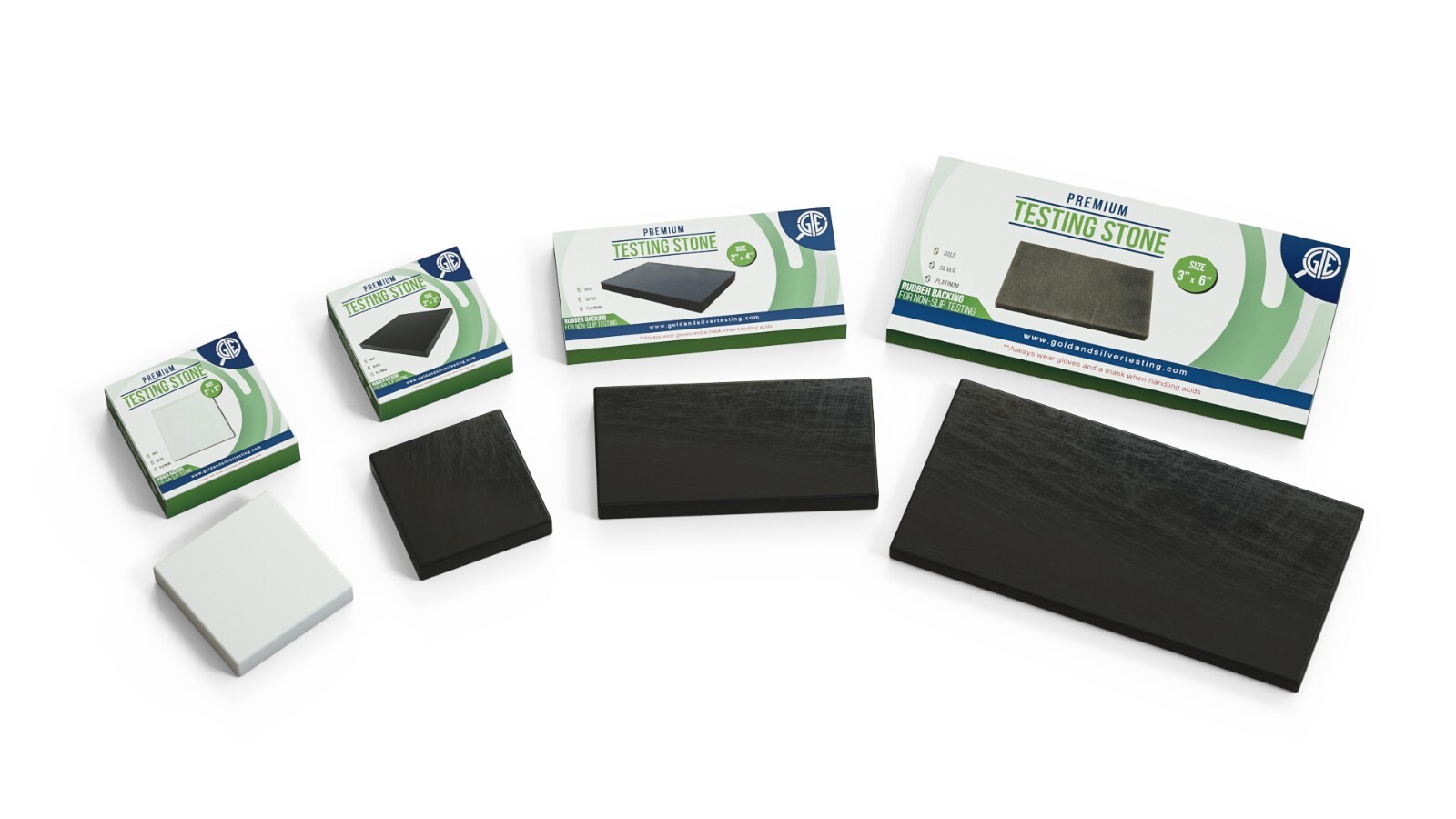 4 Gold Silver Platinum Jewelry Tester Scratch Streak Stones Acid Testing 14K 18K